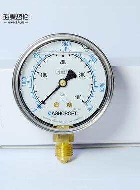 雅斯科ASHCROFT 638008A4G13LP0L400BR# 耐震充油压力表 液压表