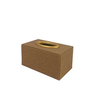 现代简约车载浅咖色编制纹仿麻布家居样板间长方形连皮纸巾盒