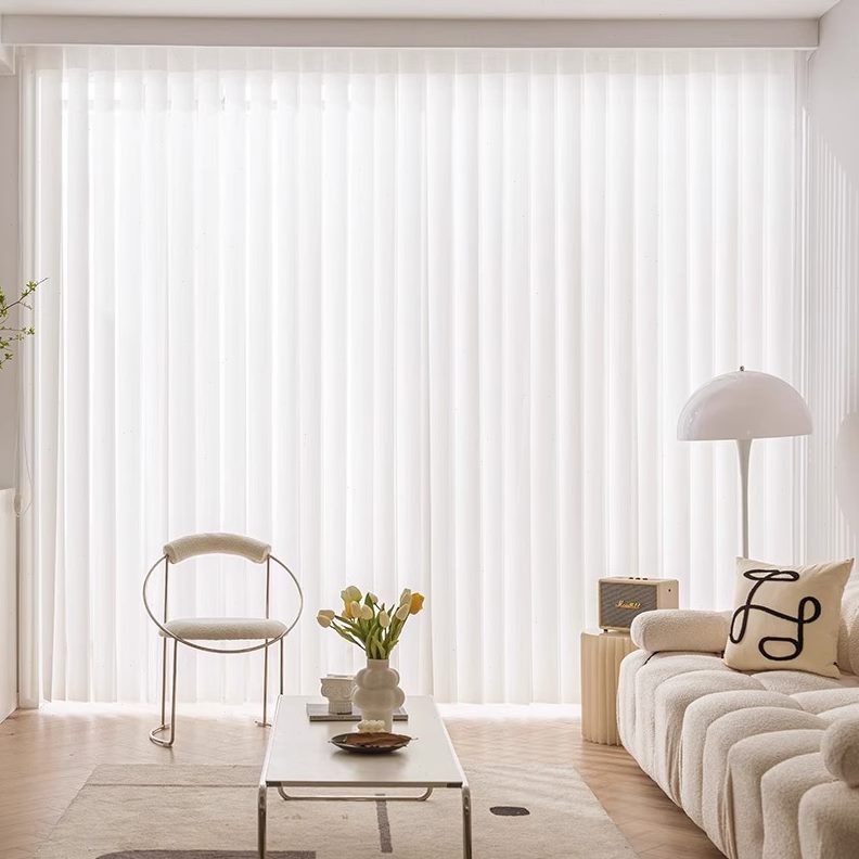 电动直垂网红竖高端帘方客厅直梦幻遮光帘柯桥厂家窗帘百叶纱帘