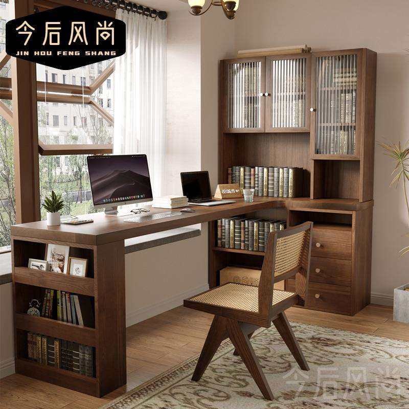 纯实木转角式书桌书柜一体l型写字台复古拐角办公桌原木L电脑桌子,鲜花速递/花卉仿真/绿植园艺,割草机/草坪机,淘宝优惠券,粉丝福利购,淘宝优惠卷