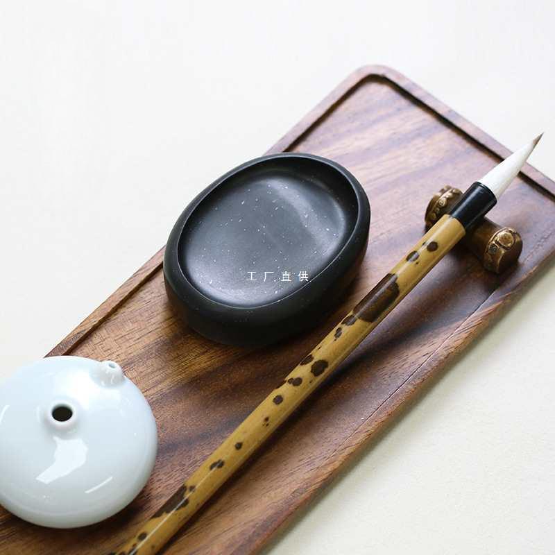 砚台窝窝砚小号歙砚金星小楷砚台磨墨锭书画文房四宝