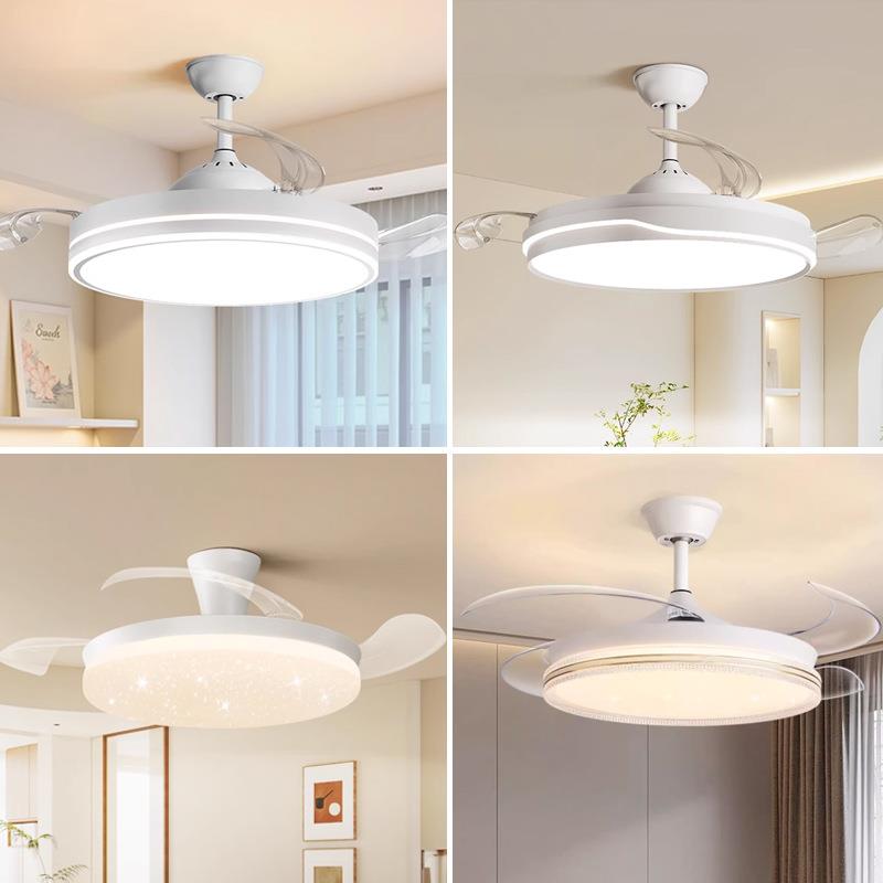 中山灯具隐形风扇灯吊扇灯现代简约家用吸顶灯一体两用餐厅卧室灯