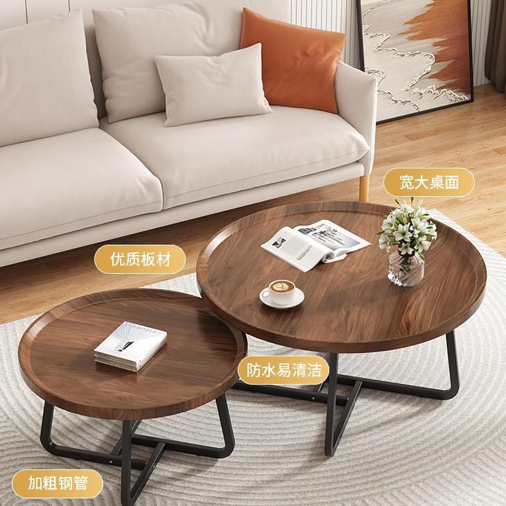 现代简易茶几客厅家用北欧小户型极简圆形边几现代简易阳台矮桌子