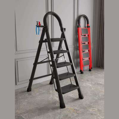 梯子家用折叠梯加厚室内多功能人字四五步梯安全伸缩小型便携收纳