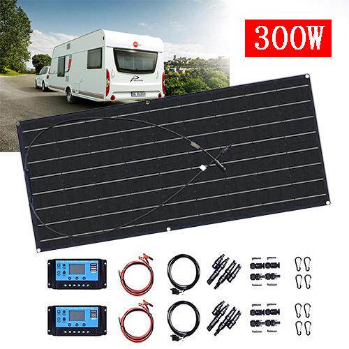 300W 40A 4PCS 家用太阳能电池板 柔性太阳能电池板组件 带控制器