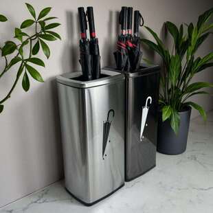 酒店大堂不锈钢雨伞桶商用立式方形门口轻奢置伞收纳架放雨伞筒