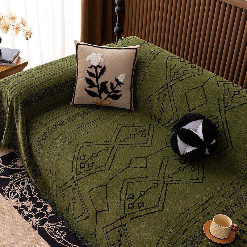 2025新款中古绿雪尼尔沙发盖布巾四季通用沙发套罩防滑沙发盖垫毯,鲜花速递/花卉仿真/绿植园艺,割草机/草坪机,淘宝优惠券,粉丝福利购,淘宝优惠卷