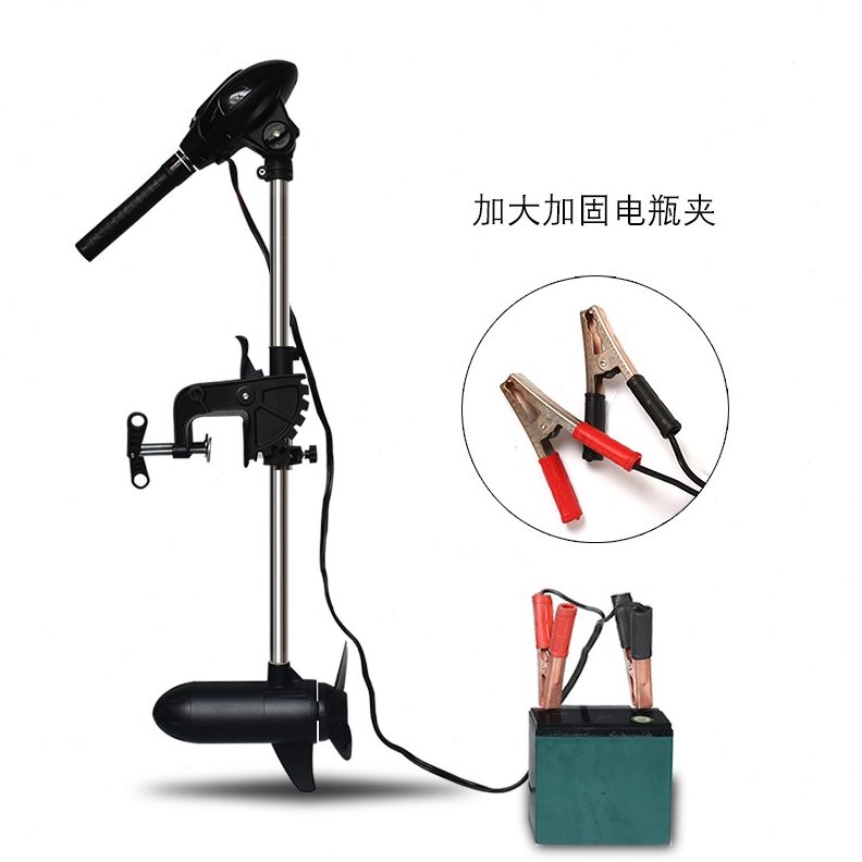 马达橡皮艇刷螺旋桨挂无恒捷星机小船用电动推进器12v塑料船外浆