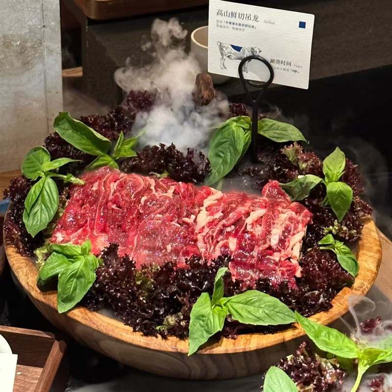 中式天然根雕大号圆形木碗牛肉盘火锅店蔬菜拼盘特色菌菇餐具
