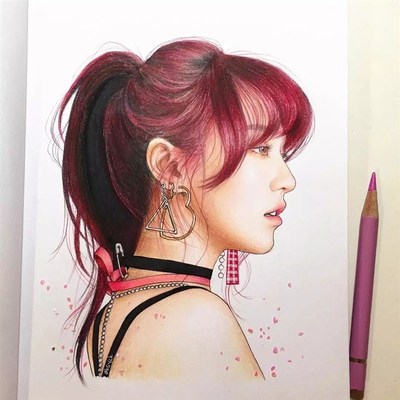 素描画像定制纯手绘彩色铅笔彩色人物人像画礼品礼物情侣头像代画