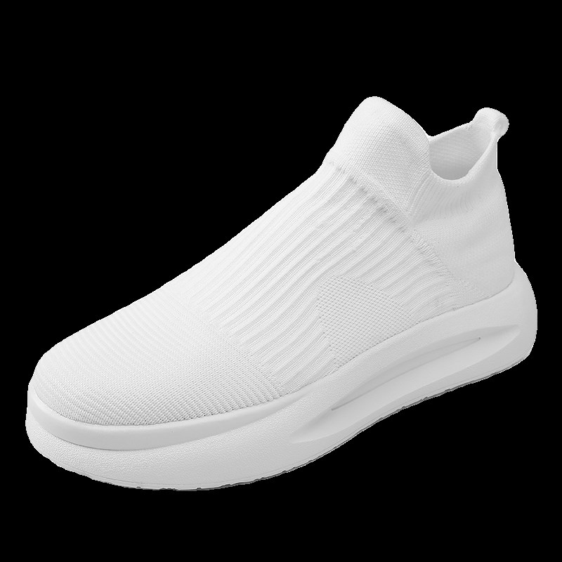 男鞋隐形内增高10cm8cm6cm网面飞织一脚蹬增高鞋男跑步运动鞋冬季