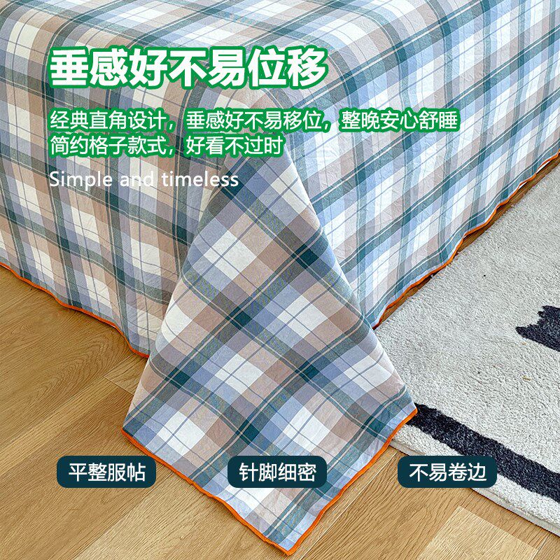 a类老粗布纯棉床单单件100全棉被单枕套三件套宿舍双人2025新款夏