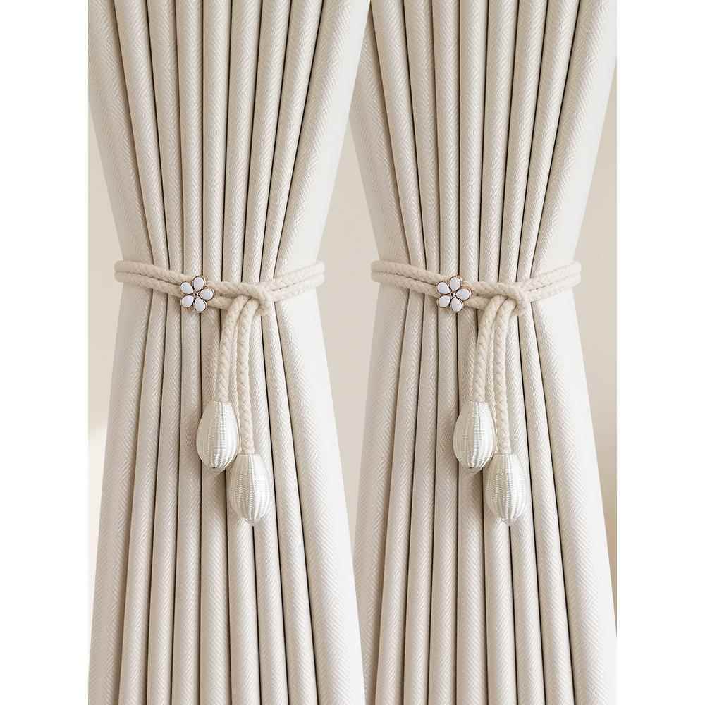 窗帘捆绑带一对装客厅扣环绑饰扎束带家用可调节纱帘绑绳固定配件