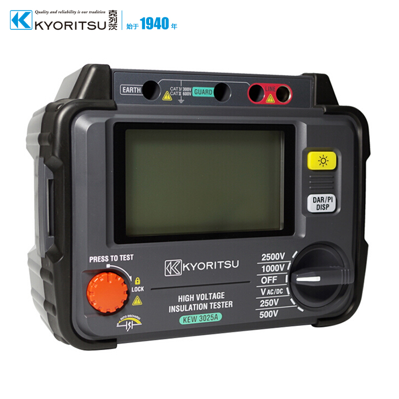 共立KEW3121B/312o2B/3123A绝缘电阻测试仪兆欧表摇表3121A/3122A