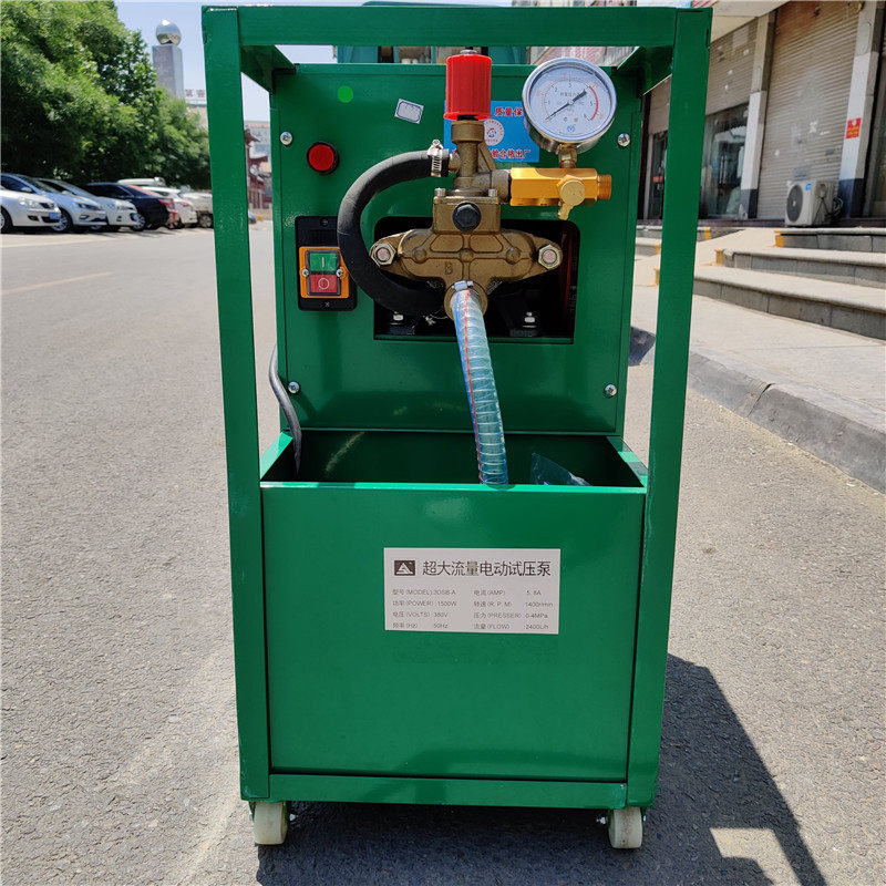 山东管道测试压力设备 3DSB大流量电动消防管道试压泵 三缸打压泵