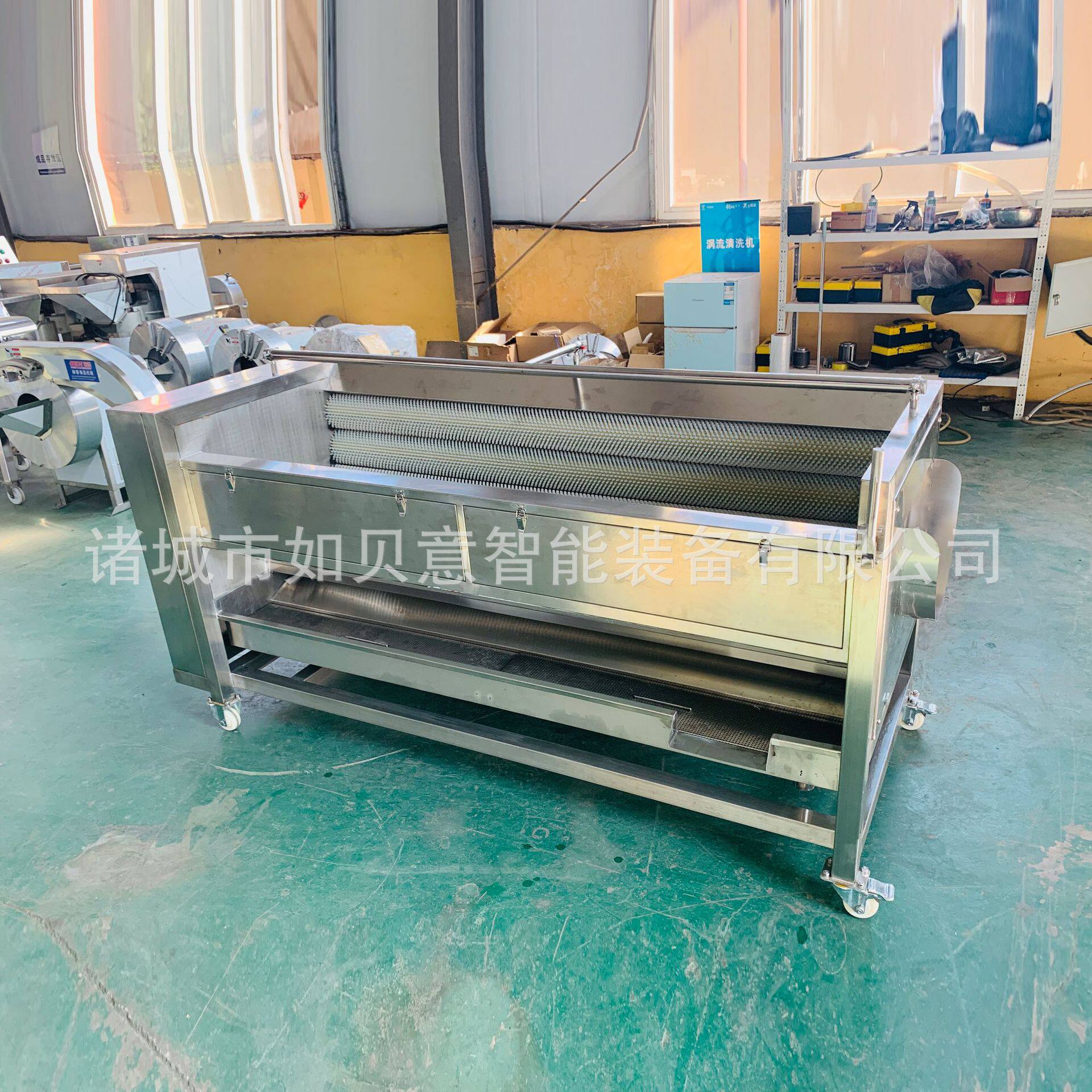 滚动式毛辊清洗机大姜生姜红枣毛辊清洗机现货供应去杂质清洗机