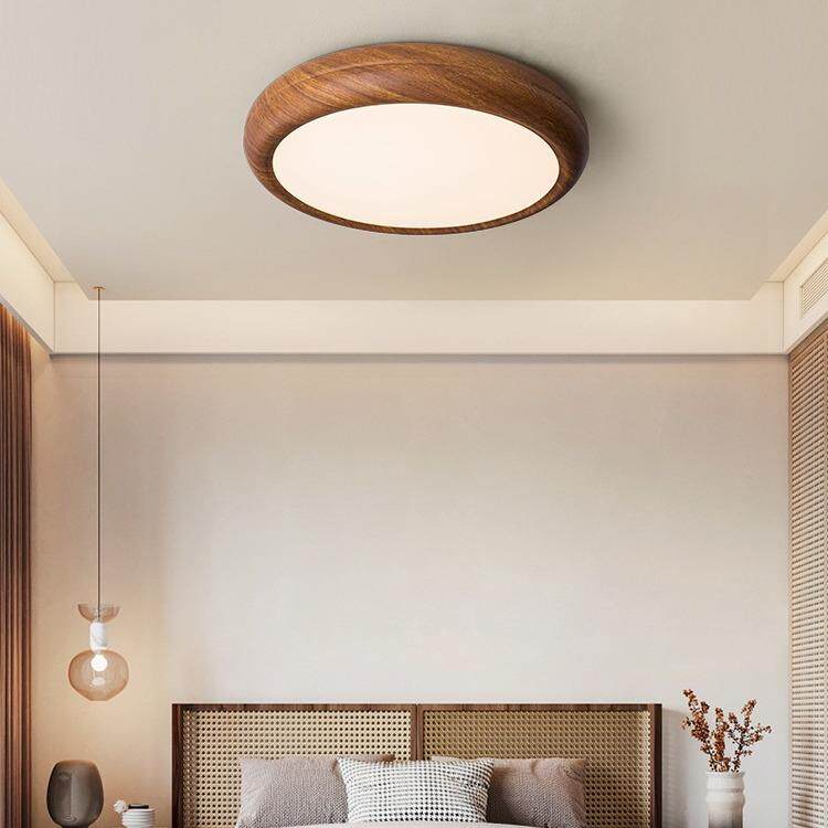 新中式卧室吸顶灯简约房间书房灯led圆形走廊过道中山阳台灯具