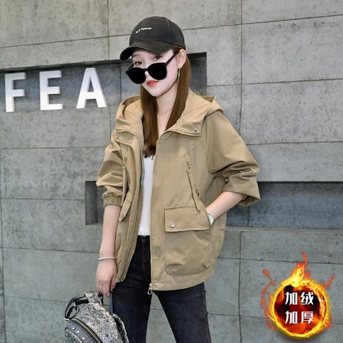 墨言歌小个子加绒加厚派克服女冬季新款棉衣棉服百搭连帽保暖外套