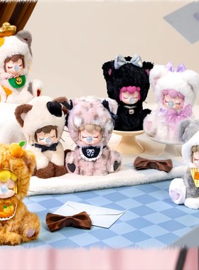 正版Rolife若来Nanci囡茜喵喵下午茶毛绒系列盲盒潮玩搪胶玩偶