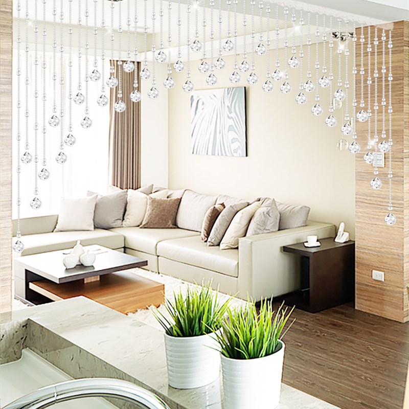 水晶珠帘隔断帘门帘家用客厅卫z生间卧室帘透明葫芦新款免打孔玄