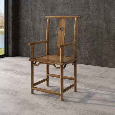 新中式简约茶椅主人椅家用全实B木餐桌泡茶茶台椅子靠背椅凳子