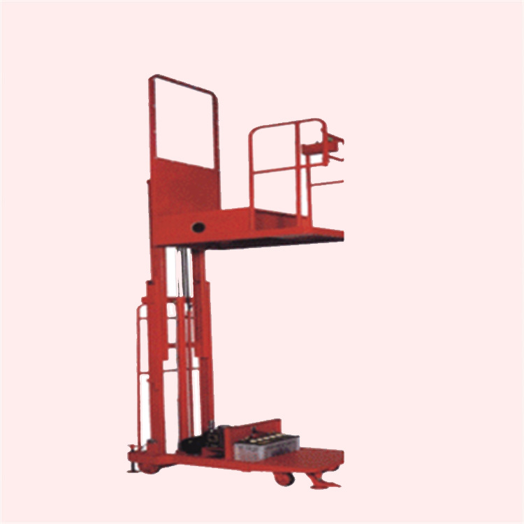 半自动高空作业车 平台式电动堆高车装卸车 手推式升降取料机