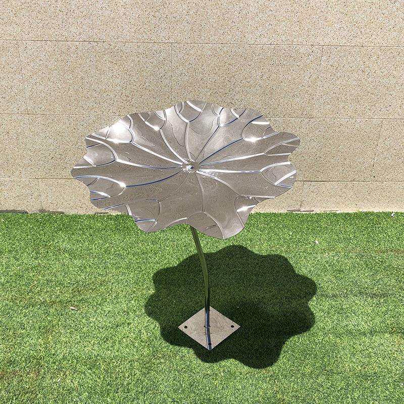 不锈钢仿真荷花户外景观园林庭院公园水景雕塑摆件铁艺荷花装饰品