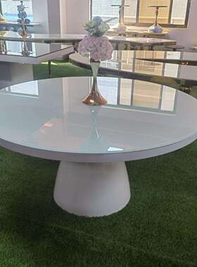 国外商用宴会桌子婚礼派对用白色圆桌 wedding table