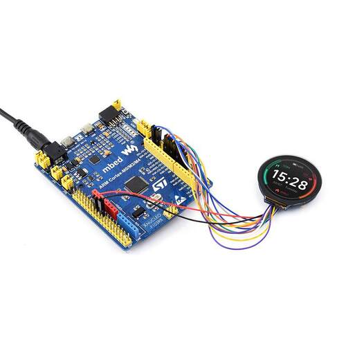 树莓派1.28寸圆形触摸LCD屏 240×240像素 IPS屏 支持SPI I2C通信