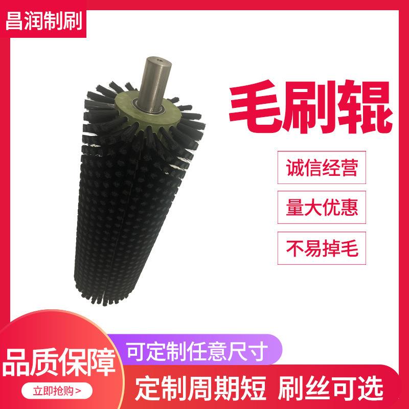 工业毛刷辊/水果辊/辊筒刷/尼龙丝钢丝/除尘毛刷机械耐磨工业刷图片