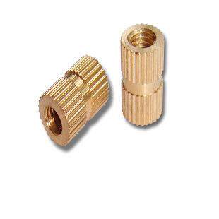 通孔直纹滚花铜螺母 M5*12*8 （每一千个价格）嵌装螺母