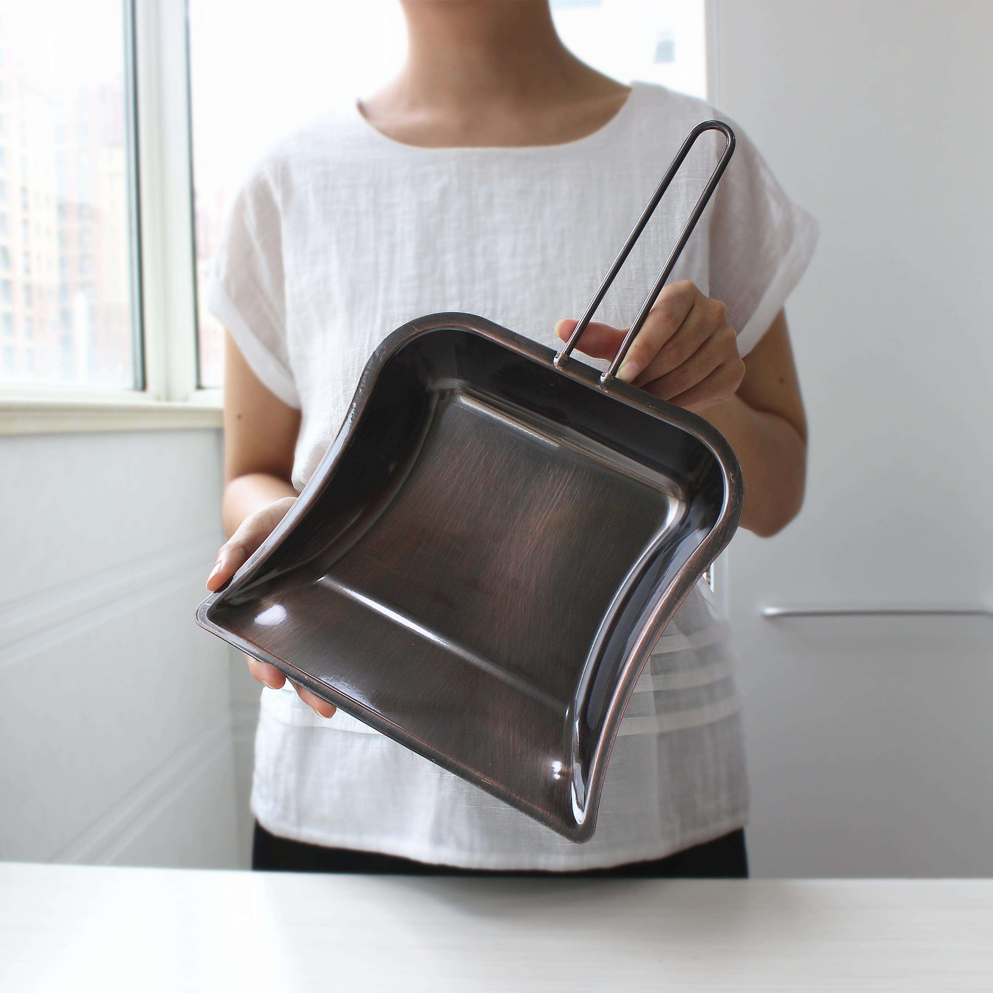 不锈钢簸箕复古垃圾铲子撮子畚箕灰斗单个家用锉子笆长柄