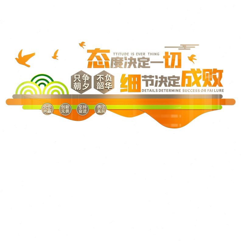 会议室壁励志标语装饰挂件贴画创意公司前台背景墙团队办公纸自粘