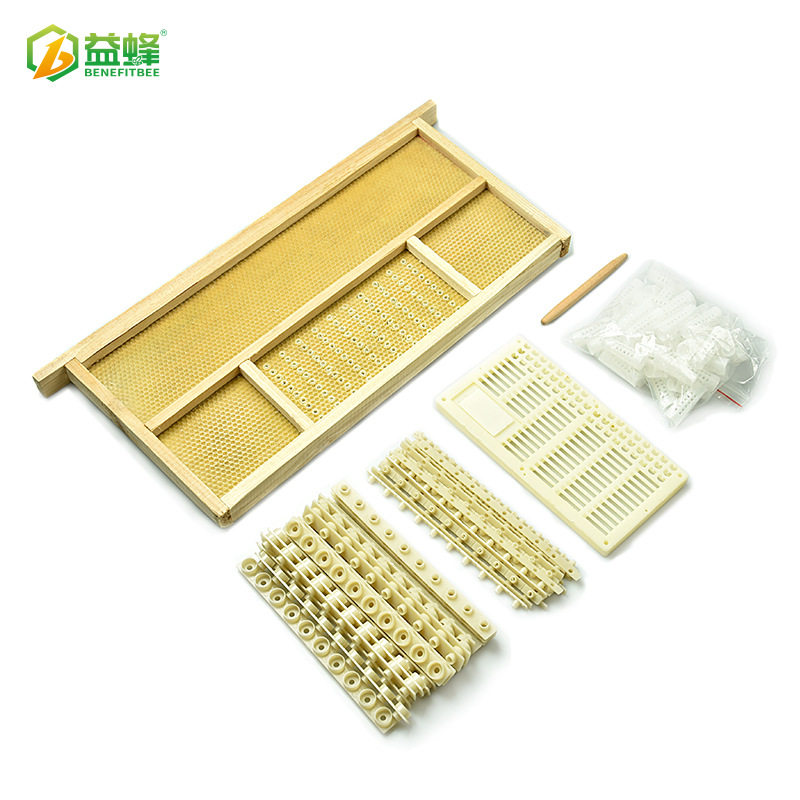 益蜂新品中蜂免移虫育王器套装育王框育王台控王罩蜡棒养蜂工具