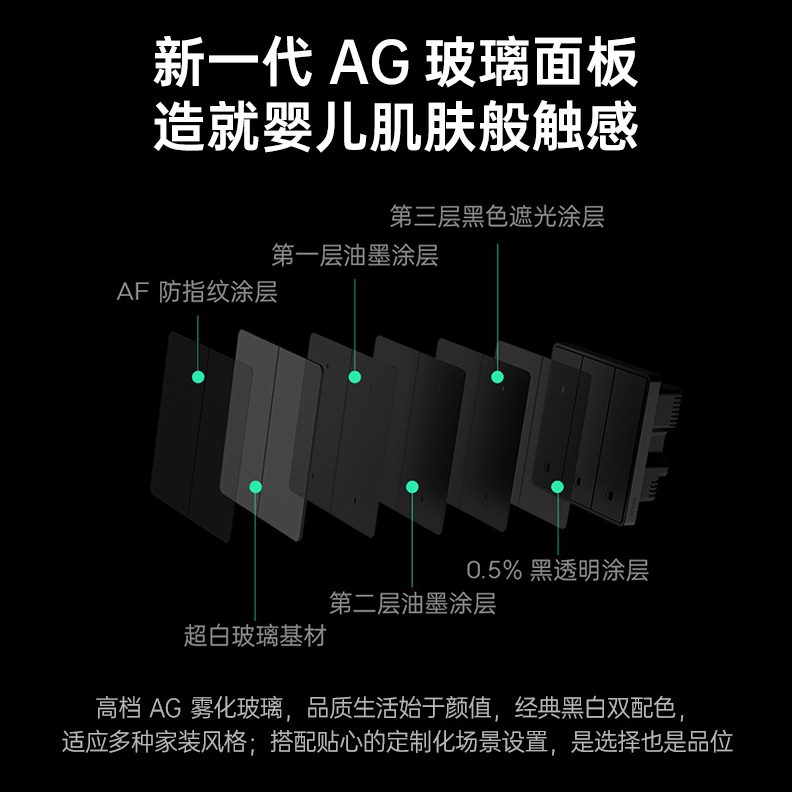 安装配合无线遥控86型影如支持智能智能智能开关面板中控家用全屋