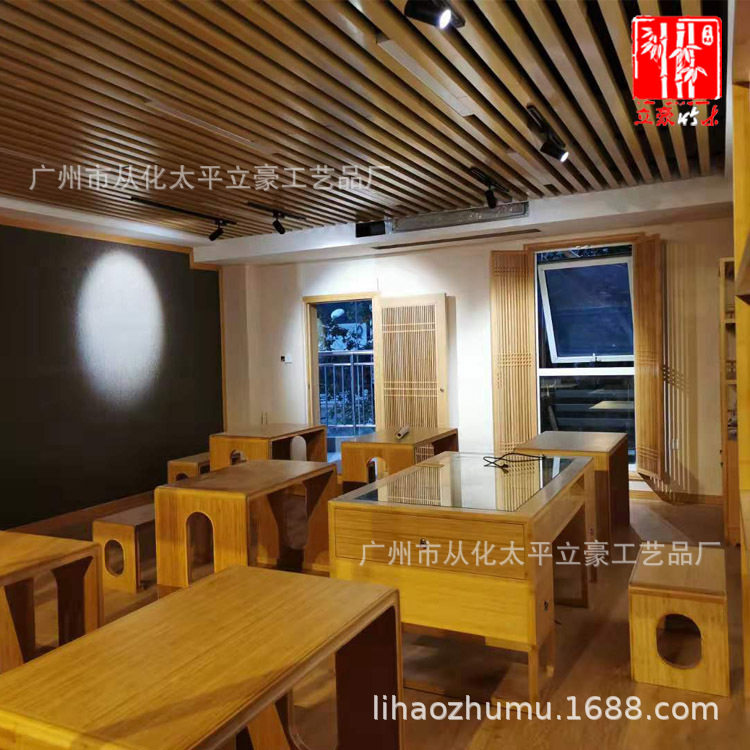 加工全竹家具竹茶桌竹制画桌竹长案竹柜竹博古架竹凳办公家具安装