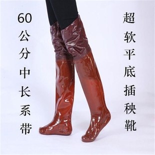 防蚂蟥防水蛭软底干活下水雨鞋 插秧鞋 男女高筒靴雨靴下田袜水田鞋