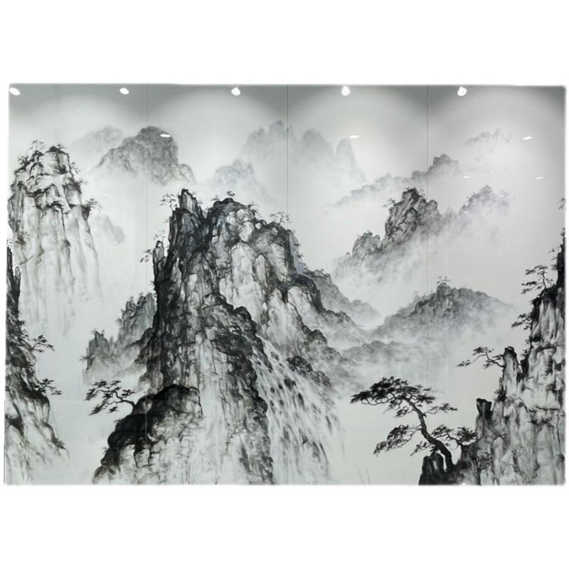 2025新款客厅岩板电视墙背景墙900x2600大板影视墙瓷砖现代简约