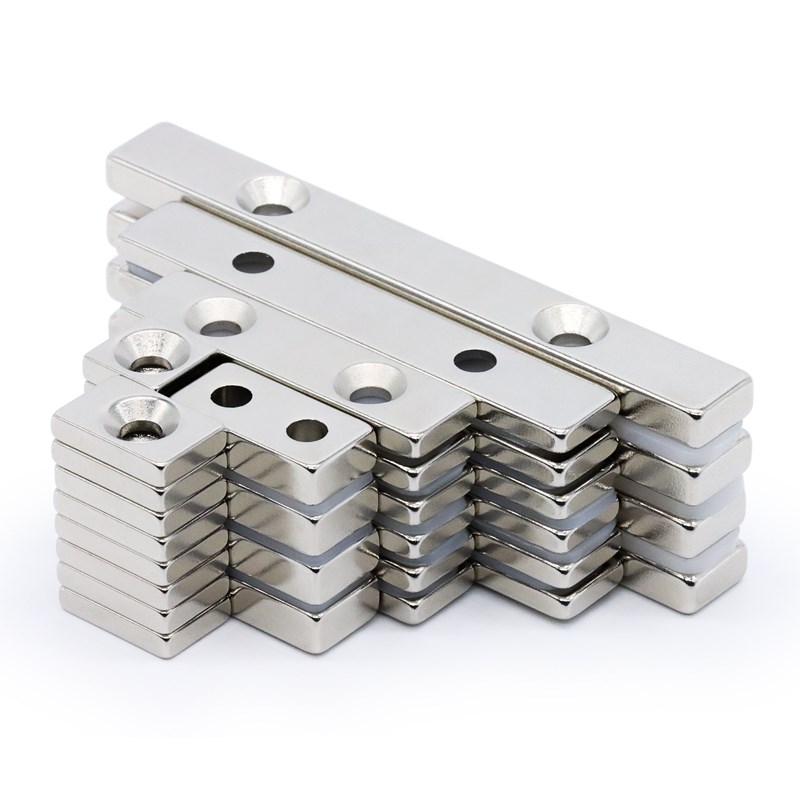 N52方形带孔强磁高强磁铁沉孔钕铁硼磁钢吸铁石超强磁力双面磁钢