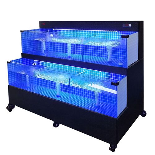 海鲜鱼缸饭店专用海鲜池商用一体餐馆移动海鲜缸超市水产贝类鱼池