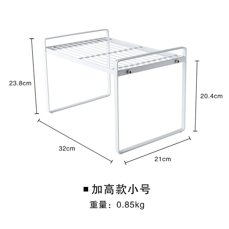 厨房台面铁艺分层置物架r整体橱柜内隔层分隔板单层锅架桌面置物