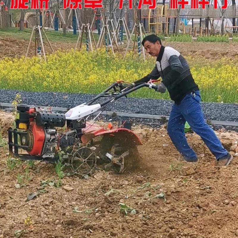 机农耕农机翻地春耕人力农用多用微耕机械播中耕配件割草松土机