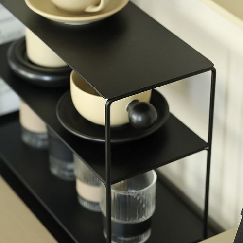 三层铁艺置物架 居家咖啡角收纳架 多层简约杯架 ins风桌面杯子架