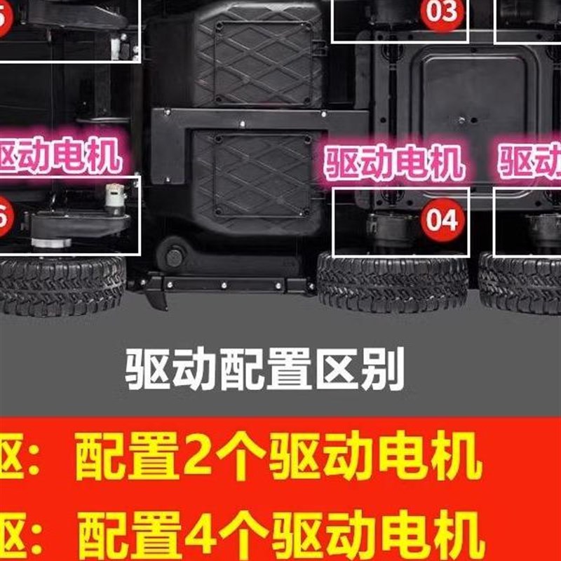 大本儿童电动车越野车四轮遥控玩具车可坐成人亲子车婴儿车