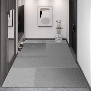 高级感竖版入户门地垫可裁剪可擦洗门口pvc脚垫免打理玄关地毯