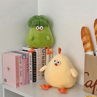 墩墩鸡菜花鸡玩偶可爱小鸡公仔车载沙发摆件毛绒玩具抱睡布娃娃