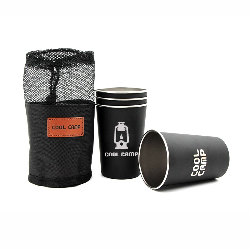 户外水杯子便携式喝水茶杯304咖啡啤酒饮料杯自驾游露营野餐登山