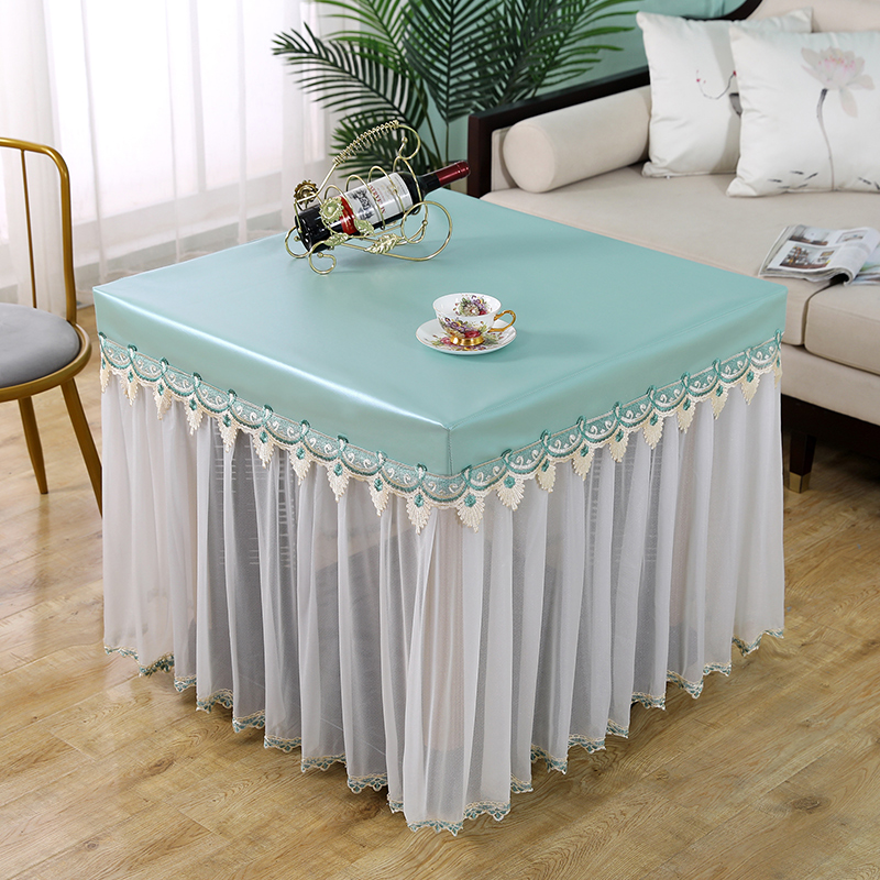 烤火桌罩套薄款桌布罩套正方形防水防油电炉罩取暖桌罩防尘罩