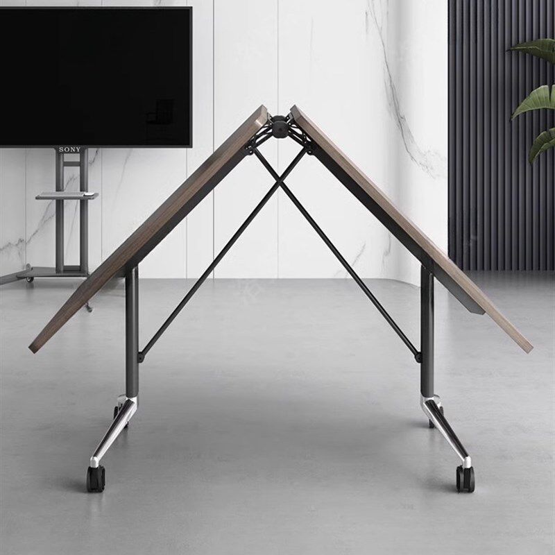 可折叠会议桌移动固定长条培训桌椅办公桌拼接伸缩多功能折叠书桌