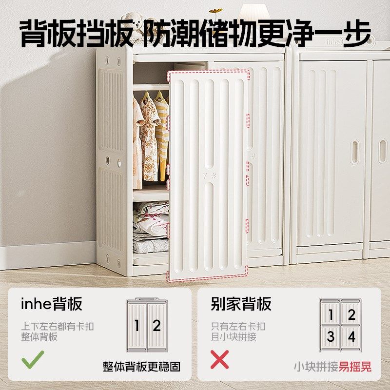 儿童衣柜宝宝收纳柜喂养台男女孩卧室家用置物柜简易衣橱储物柜子